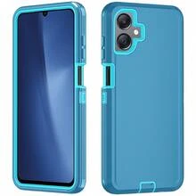 军用级三合一防震手机壳，重型防摔防滑多层防护防水防刮耐用全包式手机壳，通用实用手机配件，春节礼物 - 湖藍 - 查看 60