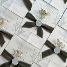 10/50/100/130pcs Translucent Wedding Invitation,Translucent Pre-Folded Design,13x18cm Elegant Envelopes,Ideal For Wedding ,DIY Invitations, Photo,Storing Letters And Important Documents - Vellum Folded Envelope - View 4