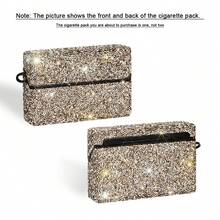BLBLBL 1PC Multicolor Luxury Shiny Electronic Cigarette Pod Case Portable Keychain Holder FOR TEREA, Suitable For Beauty Enthusiasts Daily Use, Decorated With 9000 Rhinestones 720° Wrapped, More Sparkling Under Light Source - Multicolor - View 17