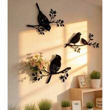 3pcs Rustic Acrylic Wall Hanging Decor, Indoor And Outdoor Hanging Art, Christmas, Halloween, Thanksgiving Holiday Decorations, Suitable For Living Room, Bedroom, Patio, Kitchen | Ideal Gift For Holidays And Birthdays, Perfect Room Decor, - Black - View 1
