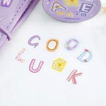 1 Roll Die-Cut PET Tape, Colorful Fun Letter Collection Series Ins Style Fresh Hand-Drawn Letter & Number Stickers, Transparent Waterproof Self-Adhesive, Suitable For Scrapbooking, Diary Decoration, Photo Album DIY, Gift Cards, Guka Scene Making, Student Note Annotation, Schedule Planning, Creative Decoration, Gift Wrapping And More Versatile Scenarios - 1 Roll - View 4