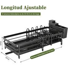 Dish Drying Rack, Expandable Dish Drainer With Automatic Drainage System, Kitchen Sink Organizer For Cups, Utensils, And Cutting Boards - View 5