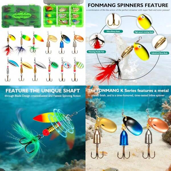 Fishing Lure Spinner Baits For Freshwater And Saltwater, 2026 New Bass Trout Fishing Lures Also For Crappie Salmon Walleye Pike