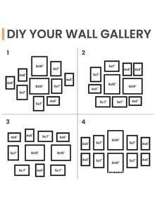 Black Picture Frame Collage Wall Decor, Gallery Wall Set, Engineered Wood & Acrylic, 8x10 5x7 4x6 - 1PC - View 10
