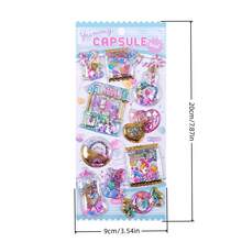 Kawaii 3D Crystal Glitter Stickers Sequins Candy Ice Cream Unicorn Gold Bow Decals Scrapbook Journal Planner Phone Case DIY Stationery - Color - View 8