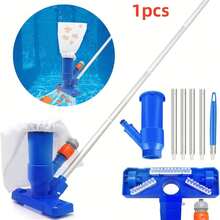 Pool Skimmer Net Set, Adjustable 5-Section 48-Inch Telescopic Aluminum Alloy Pole, Dense Pond Cleaning Net, Fine Mesh Leaf Net, Suitable For Garden Ponds And Hot Tubs, Blue, For Pool Maintenance And Cleaning, Essential Pool Maintenance | Professional Pool Equipment | Durable Pool Net | Pool Cleaning Tools - 6-chaowang - View 15