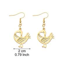 1 Pair 2cm/4cm/7cm African Nyamegyie Earrings Women's Stainless Steel Adinkra Traditional Jewelry - Multicolor - View 11