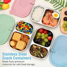 Personalized Custom Name Portable Lunch Box, Stainless Steel Food Storage Container, Silicone Sealed Container, Food Divider, Lunch Box, Picnic, Outdoor, Portable Box - Multicolor - View 4