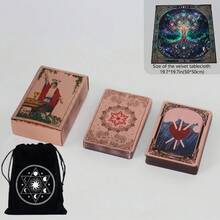 Mini Classical Pink Lotus Gold Foil Tarot Cards, 3.43*2.24inch Pocket Portable Size, Premium Metallic Texture Effect, Elegant Tarot Suitable For Beginners And Professional Readers - View 14
