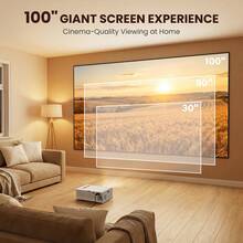 Smart Mini Portable Projector, Native 720P, Wired Home Theater Projector, 180° Adjustable Angle, Compatible With USB, Smartphone, TV Box, Laptop - High-Resolution Video Projector For Movies And Presentations - White - View 4