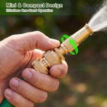 Multi-Mode Water Spray Nozzle Irrigation Car Wash Full Accessory Set, Universal Hose Quick Connect Spray Head, Premium Brass Stepless Switching Mist And Jet, Continuous High Pressure Rotating Wide Angle Spray Head, Heavy Duty Wear-Resistant Flexible Hose Portable Car Wash Gun, Garden Lawn Watering, Vehicle Tire And Body Cleaning Adjustable Spray Gun, Home Yard Cleaning Tool, Outdoor Gardening High Cost-Performance Watering Device - General Purpose - View 2
