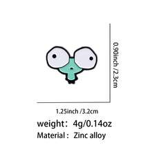Pin Enamel dan Bros Katak Bermata Besar Kartun Lucu untuk Tas Ransel, Dekorasi Keren untuk Teman, Hadiah - MultiWarna - View 5
