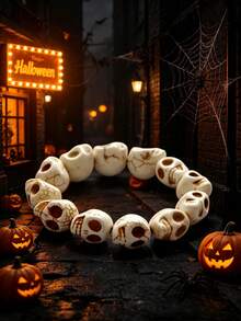 Skull Subculture Punk Gothic Vintage Bracelet, Personalized Couple Style Hot Girl Halloween Jewelry Party Accessory - Multicolor - View 11