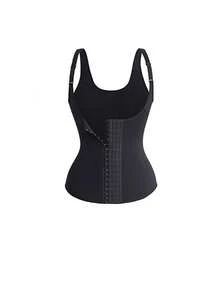 1PC Women's Shapewear Cami Vest, 4-Row Hooks Waist Trainer, Court Style Bust Support Fitness Bodysuit - Multicolor - View 10