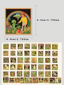 SCXXBSW 50pcs American Retro-Style Halloween Stickers – PVC Decorative Graffiti Stickers Suitable For Manuals, Books, Notebooks, Flasks And Planners. With A Matt Finish, They Are Ideal For Parties, Gifts, Rewards And Festive Presents. - Sticker - View 3