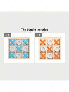 1pc High-Quality Wooden Tic Tac Toe Game, Logic Thinking Training, Birthday Gift, Christmas Gift, Halloween Gift, Ideal Gift - Multicolor - View 12