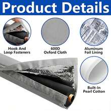 3-Layer HVAC Copper Pipe Insulation Cover, Sun-Proof, Water-Proof, Heat-Resistant Oxford Cloth Protective Sleeve For Air Conditioning Pipes - Multicolor - View 9