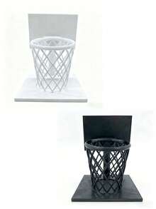 Tempat Pena Bentuk Ring Basket Cetak 3D - Dekorasi Meja Kreatif, Alas Hitam dengan Desain Jaring Putih, Penyimpanan Banyak Pena, Cocok untuk Rumah, Kantor, Sekolah, Dekorasi Bertema Basket, Hadiah untuk Penggemar Olahraga - MultiWarna - View 10