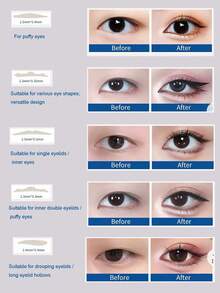 10pcs Double Eyelid Stickers, Inner And Outer Eyelid Lifting Tape, Invisible Double Eyelid Lifting Tape, Suitable For Single Eyelids Or Asymmetrical Eyelids, Say Goodbye To Droopy Eyelids. Makeup, Affordable, Room Decor, Vanity, Travel, Bedroom, Makeup Accessories, Affordable, Christmas Gift, Cosmetics, Makeup Tools, Bargain, Gift, Women's Gift, Christmas Gift, Giveaway, Travel, Bargain, Travel Essentials - Nude - View 4
