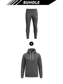 Nike [Bundle] Flag Embroidery Park20 Men's Sweatpants Grey + Essential Logo Park 20 Men's Full-Zip Hoodie Grey - Grey - View 1