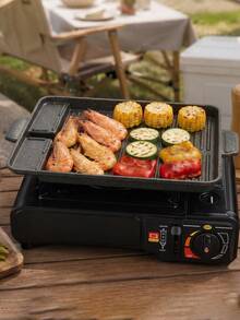 Korean-Style Non-Stick Grill Pan Rectangular Hot Plate Barbecue Pot Portable Oil Spill Baking Tray For Indoor Outdoor BBQ - Rectangle - View 3