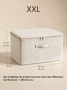 Zippered Fabric Storage Box, Large Capacity Clothing & Bedding Storage Bin, 3 Portable Handles, Stackable Wardrobe Moisture-Proof & Dust-Proof Storage Container, Suitable For Clothes, Bedding, Sweaters & Miscellaneous Items,Bedroom Room Decor,Back To School - Multicolor - View 17