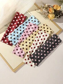 6pcs Vintage Polka Dot Print Women's Headbands, Versatile Hair Accessories Suitable For Daily Commute And Photo Shoots - Multicolor - View 2