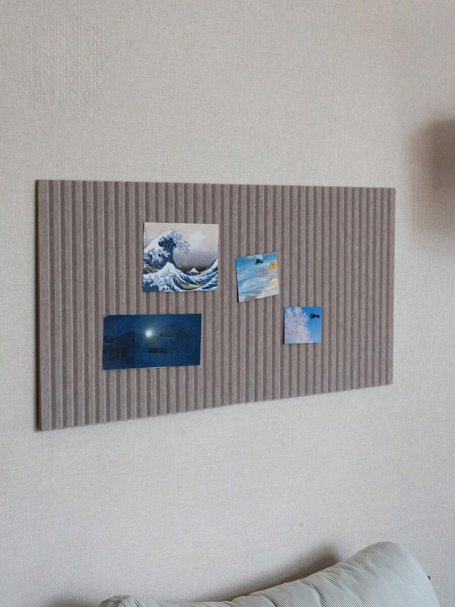 Madebyblanc 免鑽孔立式毛氈公告板 – 可拆卸壁掛式照片和備忘錄展示框 - 彩色 - 查看 1