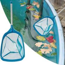 Professional Handheld Deep Leaf Skimmer Net With 33.02cm Aluminum Pole, Fine Mesh Deep Basket For Scooping Small Debris, Suitable For Spa, Hot Tub, Swimming Pool, Pond And Kids Inflatable Pool - A - View 8