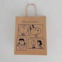 SNOOPY 5入牛皮紙史努比禮品袋與手提袋，極簡百搭，設計新穎有趣，適合送給粉絲、家人與朋友的小禮物 - 彩色 - 查看 3