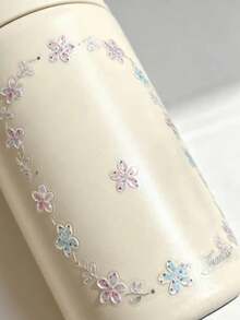 1pc Pink-Blue Gradient Mini 5-Petal Flower Decorative Sticker, Self-Adhesive Waterproof Decal For Laptop, Phone Case, Tumbler, Earphone Case, Decorative Material Sticker - Macaron Polka Dot Floral - View 2