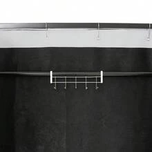 YUNRUX Simple Bottom Zipper, 95x100x200cm In A Robe, The Black Miniature Wardrobe - 黑色 - 查看 3