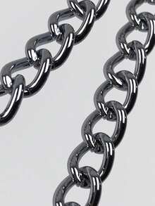 1 Piece Of Women's Metal Double-Layer Waist Chain Personalized Versatile Pants Chain Jeans Hip-Hop Punk Style Waist Accessory Suitable For Daily Use - Silver - View 4