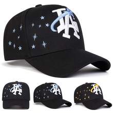 1pc Men's Gothic LA Truck Driver Hat, Personalized Letter & Cross Embroidery Baseball Cap, Street Fashion Five-Panel Hat, Outdoor Sun Protection Casual Cap For Spring Autumn Travel, Beach Holiday - Multicolor - View 12