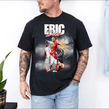 Eric Dier Football Graphic T-Shirt |   Soccer Player Illustration - 黑色 - 查看 4