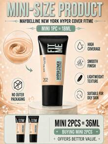 Maybelline Base de Maquillaje Personalizada Versión Impecable 202, Tamaño Completo 30ml, Muestra 18ml, Textura Ligera & Adherente, Alta Cobertura, Larga Duración, Resistente a la Opacidad - Base de maquillaje personalizada impecable 202 - Ver 7