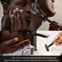 Matte Black Double Edge Razor, Unisex, Reusable, Suitable For Home And Travel. - Safety Razor - View 7