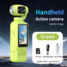4K High Definition Pocket Camera, With 1.97-Inch Display, 180° Manually Adjustable Flip Lens, Built-In Fill Light - Supports 4K Video Recording, Includes 32GB Memory Card, 1800mAh Battery, USB-C Charging, Auto Focus, Suitable For Outdoor Sports And Video Recording - 查看 11