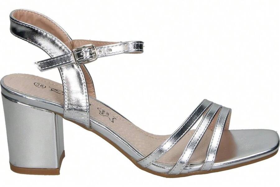 Women Heeled Sandals - 銀色 - 查看 1
