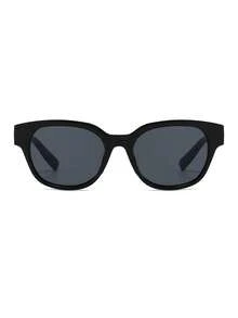 1 Pair Men's Round Minimalist Solid Color Casual Travel Street Style Fashion Glasses - Black - View 3