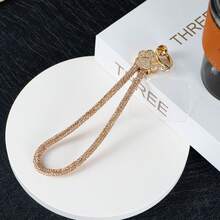 1pc Luxury Rhinestone Bear Claw Phone Lanyard Anti-Lost Phone Strap Phone Chain Phone Case Pendant Charm Rhinestone Ring - Multicolor - View 3