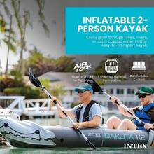 2Person Inflatable Kayak Set, Dakota K2 With 86in Oars And Pump - As Illustrated - View 2