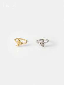 1pc S925 Sterling Silver Cute Open Bee Nose Ring - Gold Plated - Nose Ring/Nose Jewelry/Gold Nose Ring/Silver Nose Ring/Nose Ring/Cartilage Ring/Tragus Ring/Ear Cartilage Ring/Small Earring - Suitable For Daily Wear - Bee Nose Ring - View 2