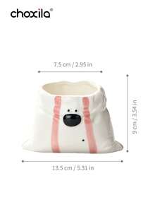 choxila 1 370ml Creative Cloth Patterned Handheld Cup, Cute Little Dog Ceramic Coffee Cup With Pleated Bag Design, Innovative Latte Cup, Suitable For Home, Office, Afternoon Tea And Daily Use - Puppy-shaped Cup - View 9