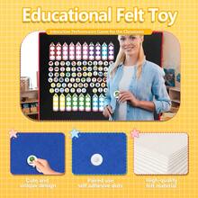 hoojojo 78Pcs Felt Alphabet Matching Game Set, Pencil-Shaped Interactive Learning Toy, Word Recognition Educational Activity, Classroom Game, Early Learning Teaching Aid, Back-To-School Essential - Multicolor - View 13