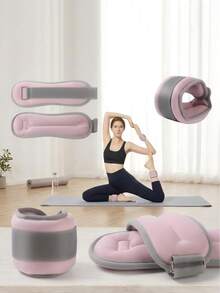 1 Pair Ankle Weights - 1.3/2.2/3.3 Lbs Per Pair, Adjustable Arm And Leg Weights, Suitable For Walking, Running, Pilates And Home Fitness, With Comfortable Straps - With Strap - View 1