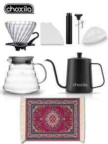 choxila 4/8/12/16pcs Coffee Set, Includes Coffee Pattern Storage Bag, Pour Over Coffee Pot Set, Drip Coffee Set, Holiday Gift, Coffee Accessories, Suitable For Coffee Lovers, Can Be Used For Camping, Home Gatherings, Afternoon Tea, Office And Bar - Coffee Set - View 9