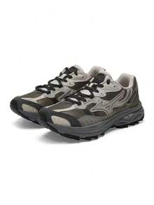 Mizuno 全新 RACER ADV Outdoor 透氣網布登山鞋 中性吸震慢跑鞋 - 綠色/黑色 - 查看 9