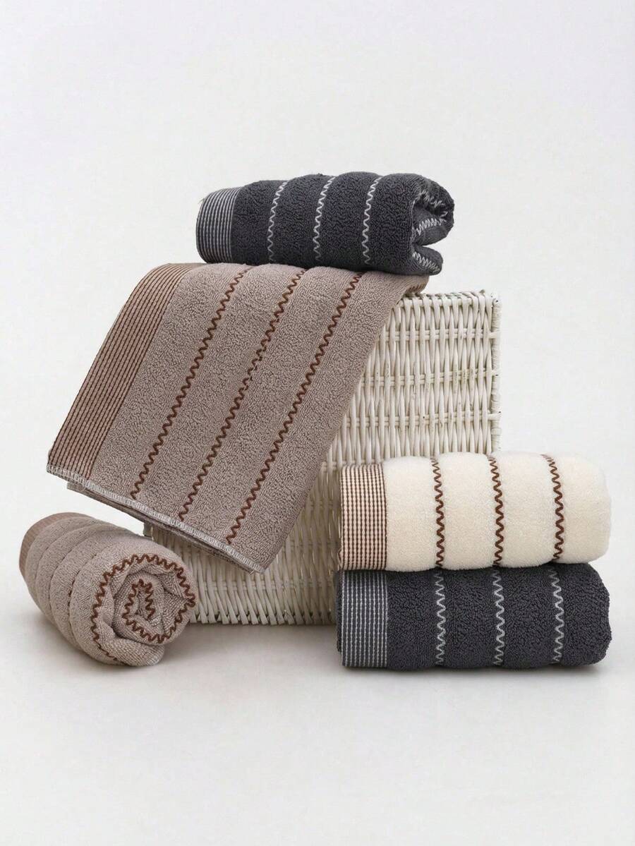 Haus Hana Minimalist Striped Quick-Dry Hand Towels