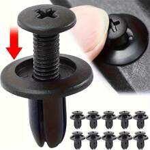 100pcs/200pcs Plastic Rivets Fasteners, Durable Car Clips For Interior/Exterior/Trunk, Quick Install Screws For Bumpers And Fenders, Industrial Nuts, Full Thread Coverage - 6mm Plastic Rivet Fasteners - View 3